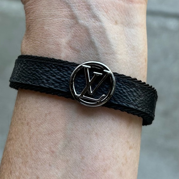 Louis Vuitton Jewelry - STUNNING LOUIS VUITTON LV STATEMENT Bracelet with Silver Hardware authentic